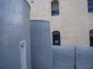 Those that live in close proximity to settlers are terrorised with frequent trespassing and damage to property by their Israeli neighbours. This photo shows a Palestinian water tank that was shot at by settlers.